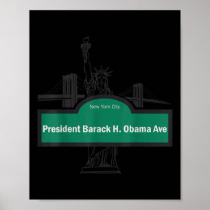 Póster Avenida del Presidente Barack Obama.