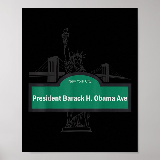 Póster Avenida del Presidente Barack Obama. (Frente)