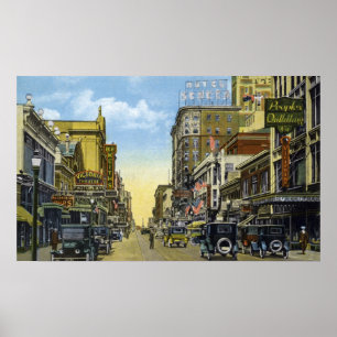 Póster Avenida del sur de Clinton. a St. principal 1924