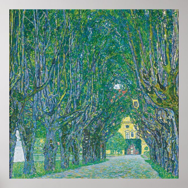 Póster Avenida en la pintura Park de Gustav Klimt (Frente)