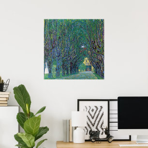 Póster Avenida en Schloss Kammer Park por Gustav Klimt