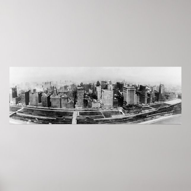 Póster Avenida Michigan en Chicago (1911) (Frente)