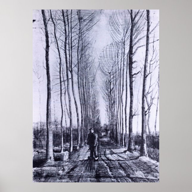 Póster Avenida popular de Vincent van Gogh (Frente)