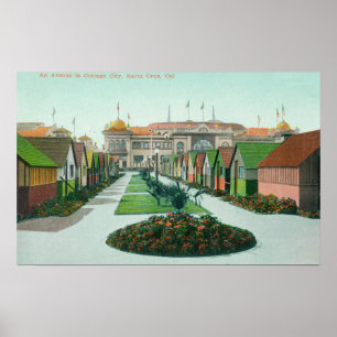 Póster Avenida ViewSanta Cruz, CA de la ciudad de la