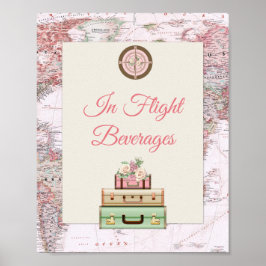 Póster Aventura a los Rosas de marfil rosados del mapa mu