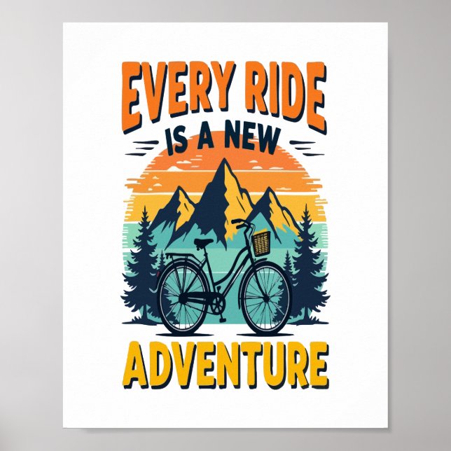 Póster Aventura ciclista de montaña (Frente)