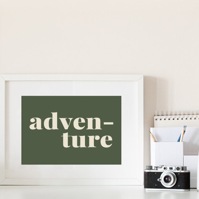 Póster Aventura | Cita Inspiradora simple verde (Subido por el creador)