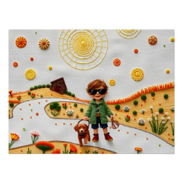 Póster Aventura cósmica con título