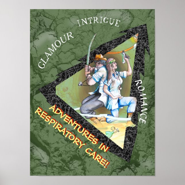 Póster AVENTURA DE ATENCIÓN RESPIRATORIA por ventana delg (Frente)