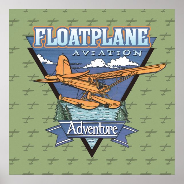 Póster Aventura de Aviación de Floatplane (Frente)