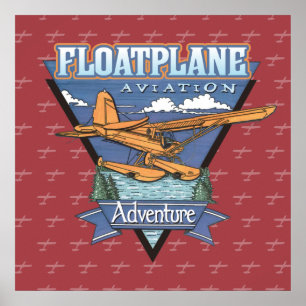 Póster Aventura de Aviación de Floatplane