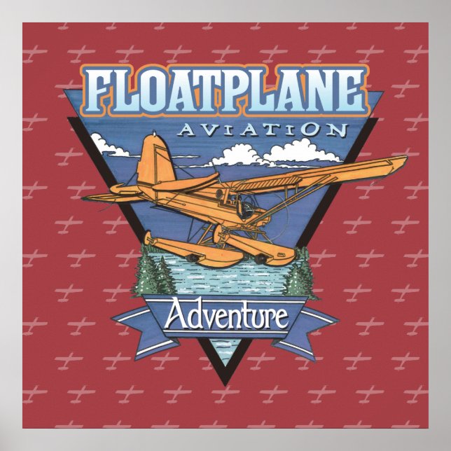 Póster Aventura de Aviación de Floatplane (Frente)