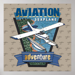 Póster Aventura de Aviación Marítima