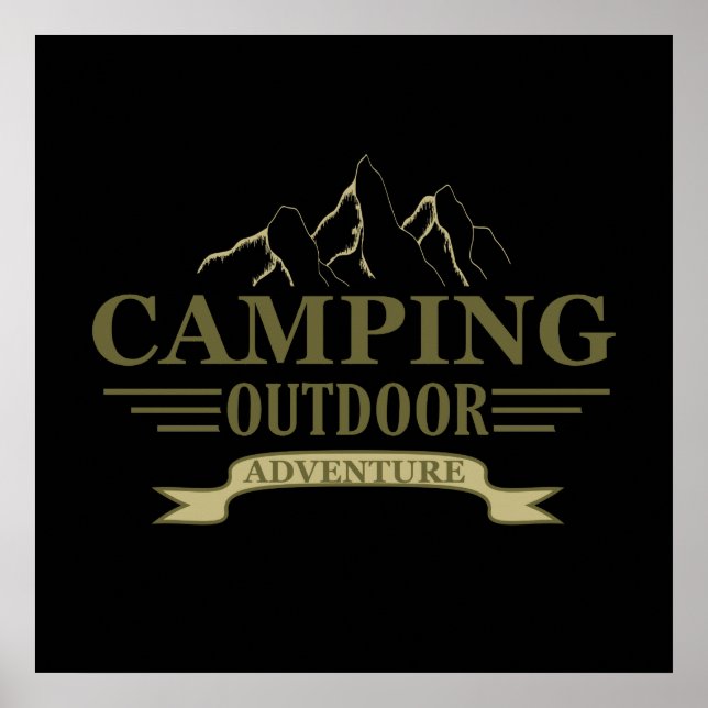 Póster aventura de camping (Frente)
