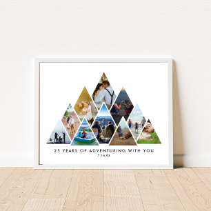 Póster Aventura de Collage de Fotos 25 Aniversario para P