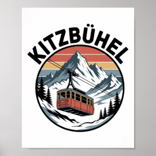 Póster aventura de esquí invernal en Kitzbühel Escape Alp