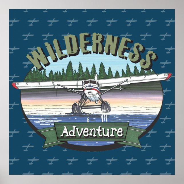 Póster Aventura de Floatplane Aviation Wilderness (Frente)
