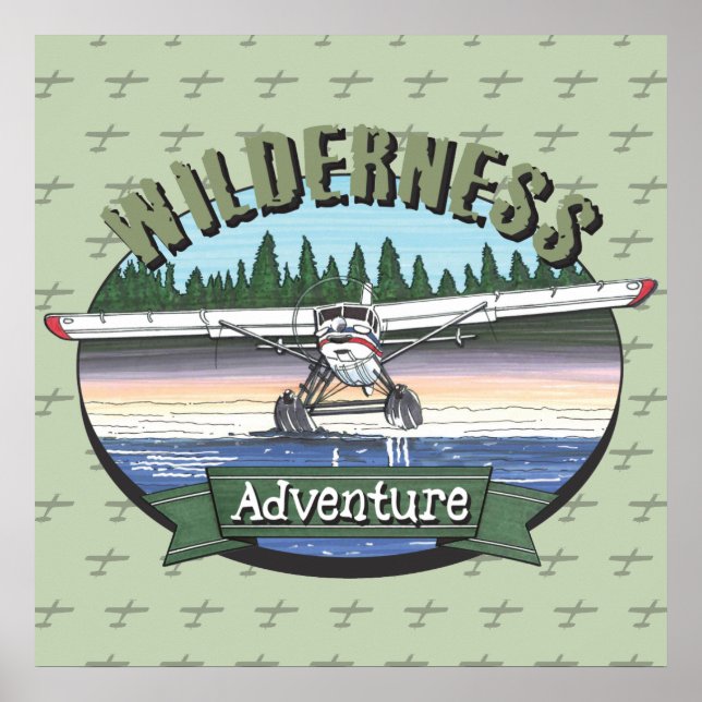 Póster Aventura de Floatplane Aviation Wilderness (Frente)