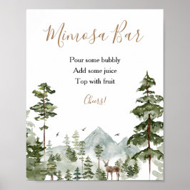 Póster Aventura de invierno espera barra de mimosa para d