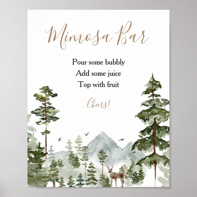 Póster Aventura de invierno espera barra de mimosa para d (Frente)