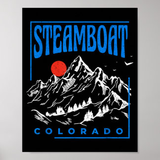Póster aventura de montaña steamboat springs colorado