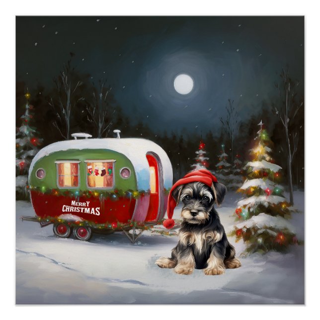 Póster Aventura de Navidades de la Caravana Schnauzer (Anverso)