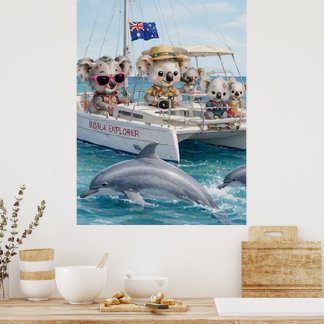 Póster Aventura de observación de delfines con koalas en