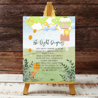 Póster Aventura de pañales nocturnos comienza globo de ai