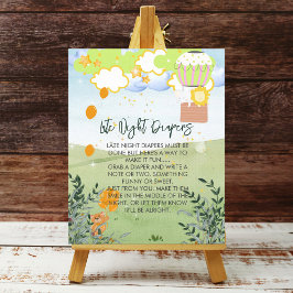 Póster Aventura de pañales nocturnos comienza globo de ai