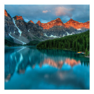 Póster Aventura de verano en Lake Louise Alberta Canadá