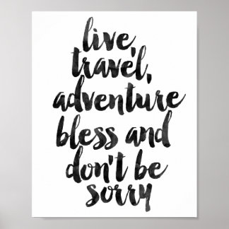 Póster Aventura de Viajes en Vivo Bendición y No Lo Sient