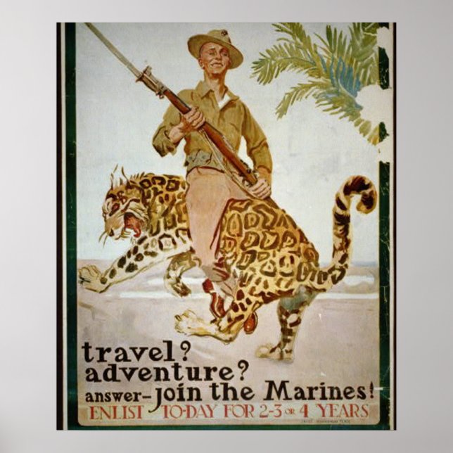 Póster Aventura de Viajes Únase Al Poster De Marines (Frente)
