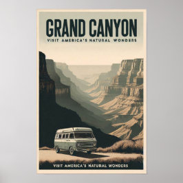 Póster Aventura del Gran Cañón Retro
