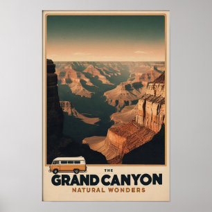 Póster Aventura del Gran Cañón Retro