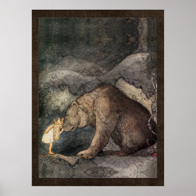 Póster Aventura dorada de John Bauer Princess Bellas (Frente)