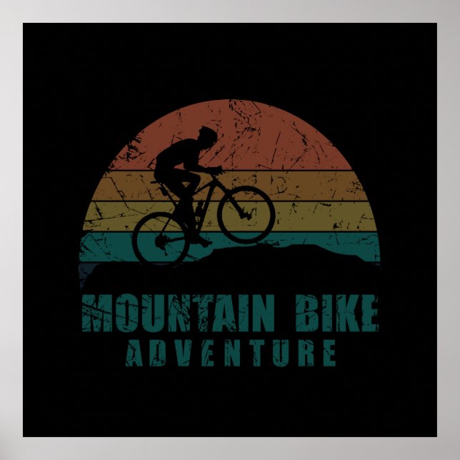Póster Aventura en bicicleta de montaña Mtb (Frente)