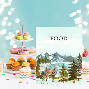 Póster Aventura en la Mesa de Comida Baby Shower Ciervo R