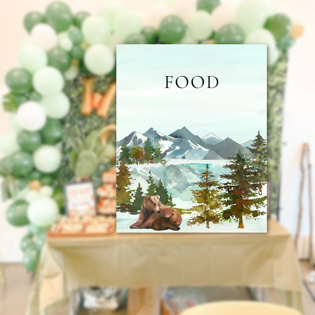 Póster Aventura en la Mesa de Comida Osos Rústicos Fiesta (Subido por el creador)