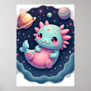 Póster Aventura Espacial de Ajolote Galáctico Ajolote Sti