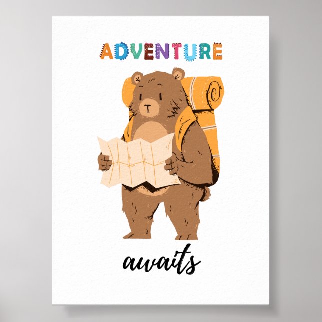 Póster Aventura espera a los niños de Teddy Bear Explorer (Frente)