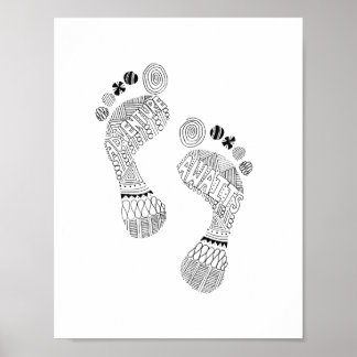 Póster Aventura espera a Poster descalzo