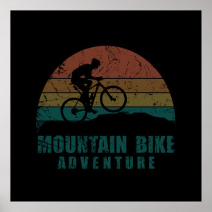 Póster Aventura MTB Vintage - Ciclismo de Montaña
