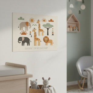 Póster Aventura Safari Infantil Divertida ID1268