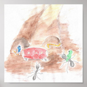 Póster Aventura Subterránea