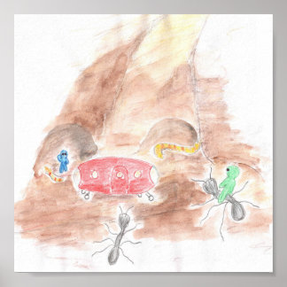 Póster Aventura Subterránea
