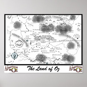 Póster Aventuras en mapa de la onza
