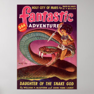 Póster Aventuras fantásticas — Hija del Dios de la Serpie