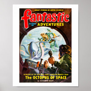 Póster Aventuras Fantásticas (Oct. 1949)