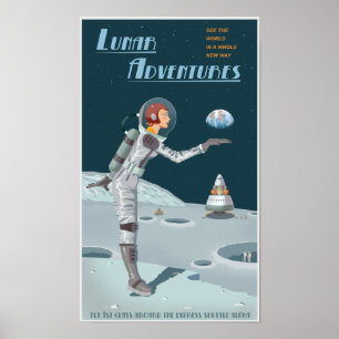 Póster Aventuras lunares