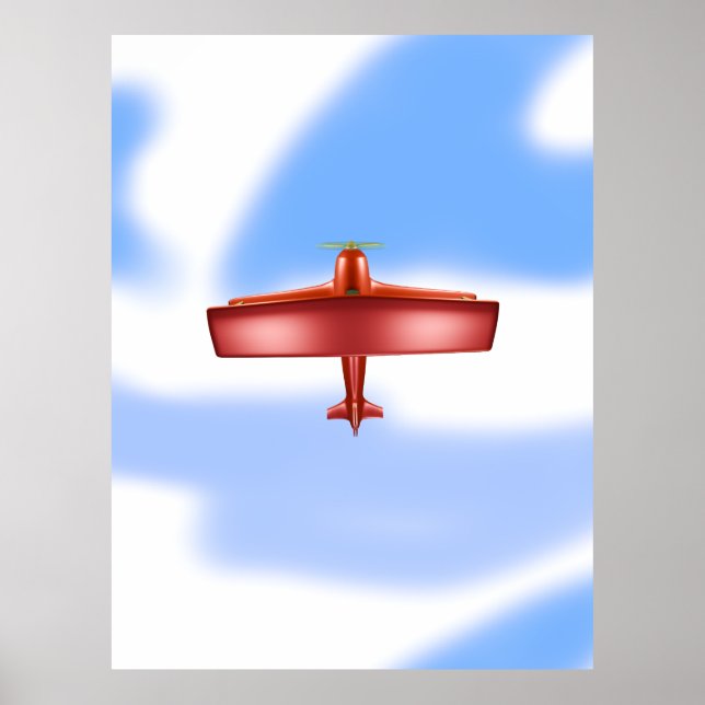 Póster Aventuroso Poster de los alborotos rojos volando (Frente)